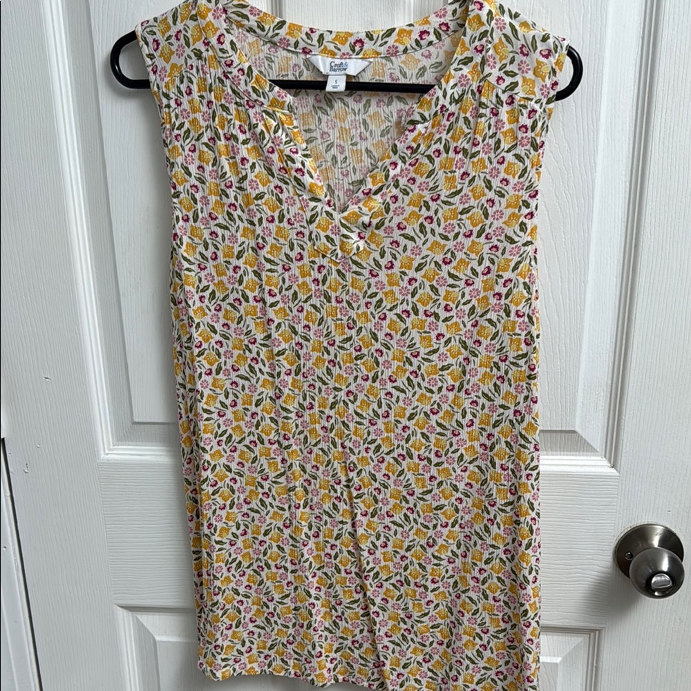 Croft & Barrow Multicolor Leaf Print Tank Top